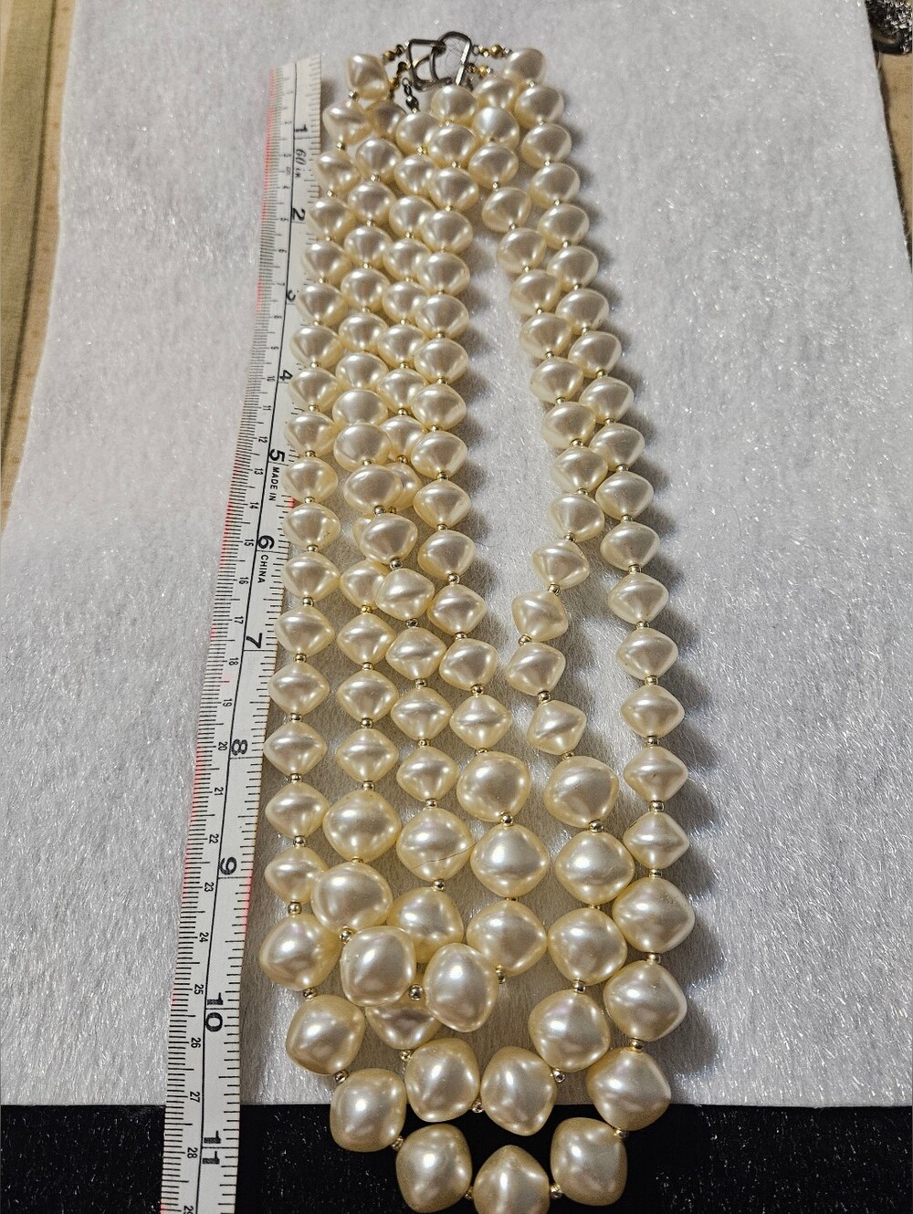 Classic Ivory Pearl Multi-Strand Necklace